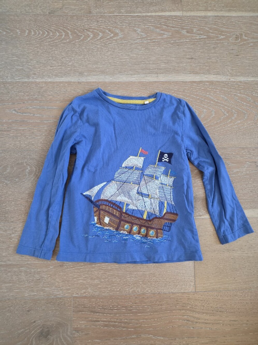 Mini Boden Long-Sleeve Pirate Ship Tee Sz 5-6 Yrs
